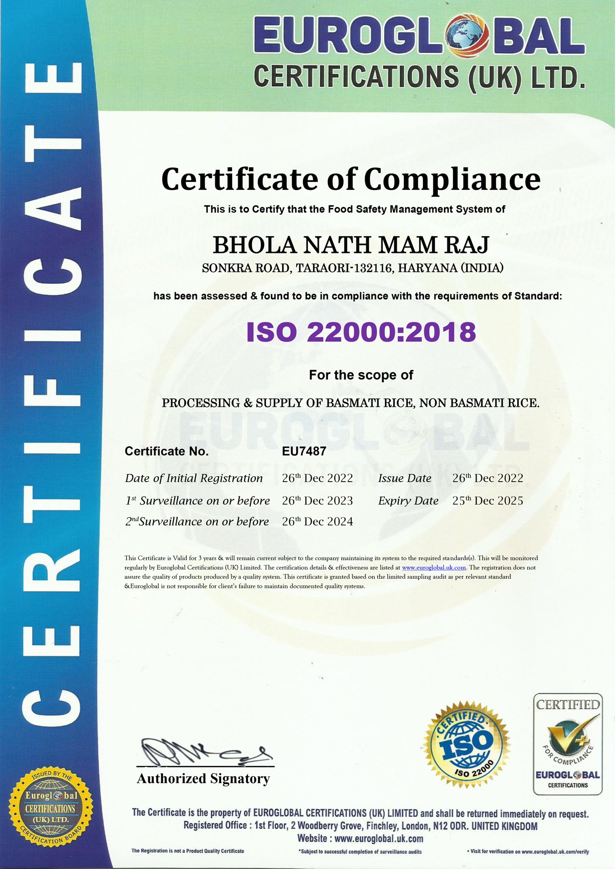 ISO 22000 : 2018